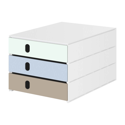 Artikelbild für styro Schubladenbox styroval pro feelings, Sea Shore weißgrün, hellblau, beige 14-8050.Se, DIN A4 mit 3 Schubladen, 1 St., Artikelnummer 375566