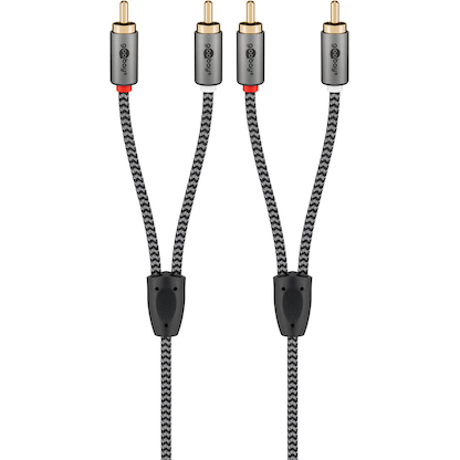 Artikelbild 5 für goobay Cinch Kabel 1,0 m silber, schwarz, 1 St., Artikelnummer 656007