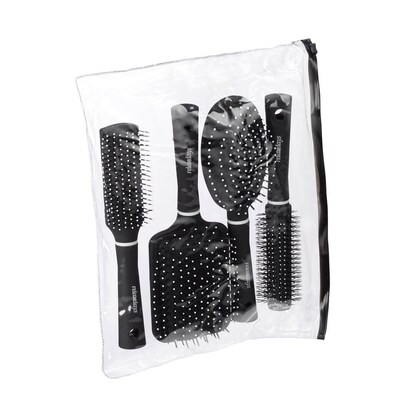 Artikelbild 6 für relaxdays Haarbürsten-Set schwarz, weiß, 4 St., Artikelnummer 448652