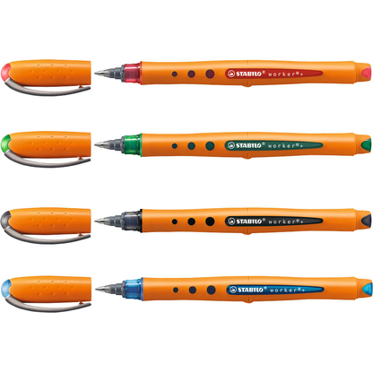 Artikelbild für STABILO worker®+ Tintenroller orange 0,5 mm, Schreibfarbe: farbsortiert, 4 St., Artikelnummer 905794