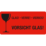 Artikelbild 1 für EICHNER Warnetiketten rot »Vorsicht Glas!« 100,0 x 50,0 mm, 250 Etiketten , Artikelnummer 486544