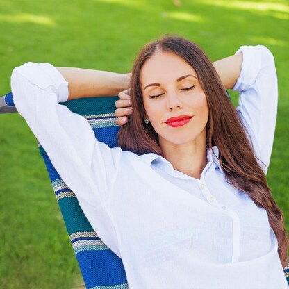 Artikelbild 6 für relaxdays Liegestuhl mit Armlehnen blau, 1 St., Artikelnummer 768172