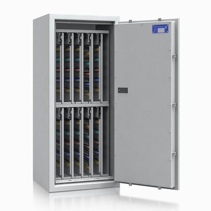 Artikelbild für ISS safe4key Schlüsseltresor lichtgrau mit 880 Haken, Elektronikschloss, 50,0 x 42,0 x 115,0 cm, 1 St., Artikelnummer 850224