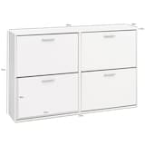 Artikelbild 1 für WOHNLING Schuhschrank, WL5.829 weiß 4 Fachböden 120,0 x 24,0 x 81,0 cm, Artikelnummer 908733