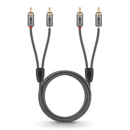 Artikelbild 2 für goobay Cinch Kabel 1,0 m silber, schwarz, 1 St., Artikelnummer 656007