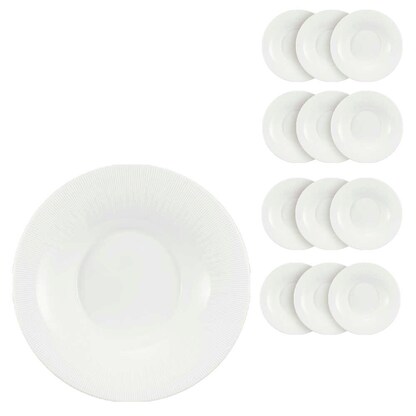 Artikelbild für BAUSCHER Teller SMART STRIPES Fahne weiß Ø 20,0 cm, 12 St., Artikelnummer 819866