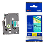 Artikelbild 1 für brother Schriftband TZe-751 TZE751, 24 mm, schwarz auf grün, 1 St., Artikelnummer 653543