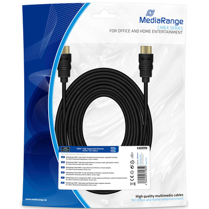 Artikelbild für MediaRange HDMI A Kabel 10,0 m schwarz, 1 St., Artikelnummer 317257