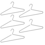 Artikelbild 1 für WENKO Kleiderbügel Lux silber, 5 St., Artikelnummer 811007