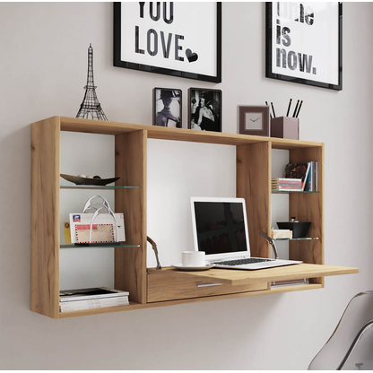 Artikelbild 4 für VCM my office Teala Wandschreibtisch eiche quadratisch, hängend eiche 120,0 x 20,0 cm, Artikelnummer 849014