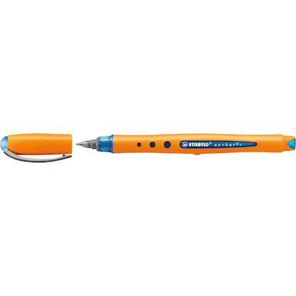Artikelbild für STABILO worker®+ Tintenroller orange 0,3 mm, Schreibfarbe: blau, 1 St., Artikelnummer 949222