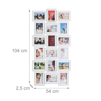 Artikelbild 4 für relaxdays Collage-Bilderrahmen weiß 54,0 x 104,0 cm, 1 St., Artikelnummer 521620