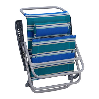 Artikelbild 8 für relaxdays Liegestuhl mit Armlehnen blau, 1 St., Artikelnummer 768172