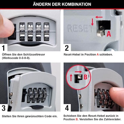 Artikelbild 11 für Master Lock® 5401EURD Schlüsseltresor grau, Zahlenschloss, 8,5 x 3,6 x 11,9 cm, 1 St., Artikelnummer 727402