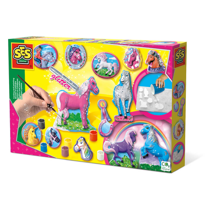 Artikelbild 3 für SES Creative® Gipsgießen-Set Glitzer Pferde mehrfarbig, Artikelnummer 110506