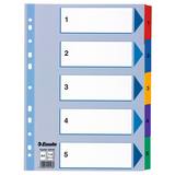 Artikelbild 1 für Esselte Ordnerregister DIN A4 Vollformat 1-5 farbig 5-teilig, 1 Satz, Artikelnummer 352815