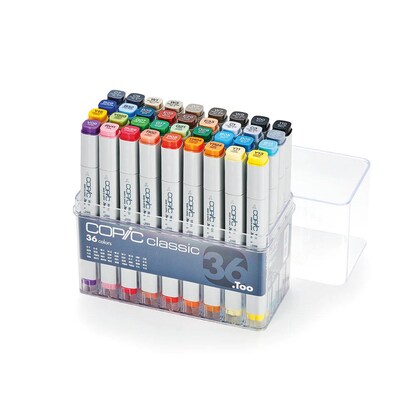Artikelbild 3 für COPIC® Classic Layoutmarker-Set farbsortiert 1,0 + 6,0 mm, 36 St., Artikelnummer 717013