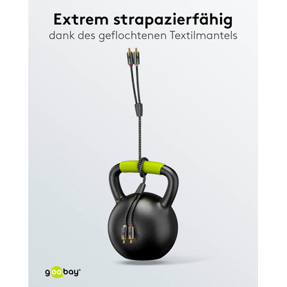 Artikelbild 10 für goobay Cinch Kabel 1,0 m silber, schwarz, 1 St., Artikelnummer 656007