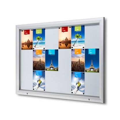 Artikelbild für Showdown® Displays Schaukasten T silber 18x DIN A4 146,5 x 4,7 x 106,7 cm, 1 St., Artikelnummer 269124