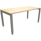 Artikelbild 1 für fm Sidney höhenverstellbarer Schreibtisch königsahorn rechteckig, 4-Fuß-Gestell Quadratrohr silber 160,0 x 80,0 cm, Artikelnummer 136121