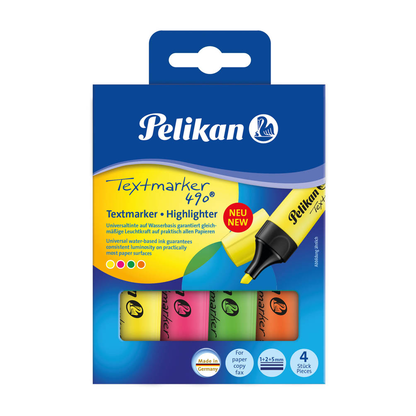 Artikelbild 2 für Pelikan 490 Textmarker farbsortiert, 4 St., Artikelnummer 444024