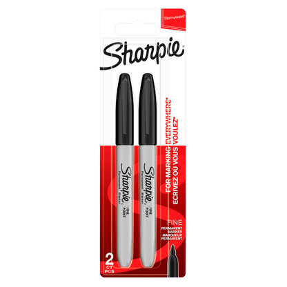 Artikelbild für Sharpie Permanentmarker schwarz 0,9 mm, 2 St., Artikelnummer 427064
