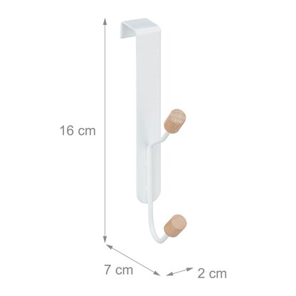 Artikelbild 5 für relaxdays Türhaken mit 5 Haken weiß, 5 St., Artikelnummer 520454