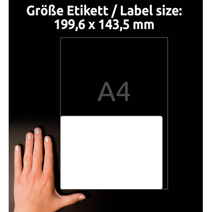 Artikelbild 16 für AVERY Zweckform Versandetiketten L7168-100 weiß 199,6 x 143,5 mm, 100 Blatt, Artikelnummer 358069