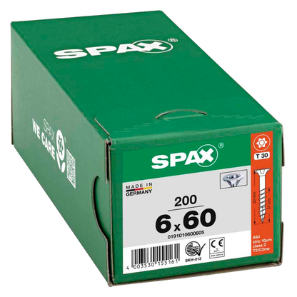 Artikelbild 2 für SPAX® Universalschrauben T30 Senkkopf WIROX 0191010600605 6 mm x 60 mm, 200 St., Artikelnummer 396057