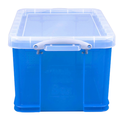 Artikelbild 2 für Really Useful Box Aufbewahrungsbox 35,0 l transparent, blau 48,0 x 39,0 x 31,0 cm, 1 St., Artikelnummer 305495