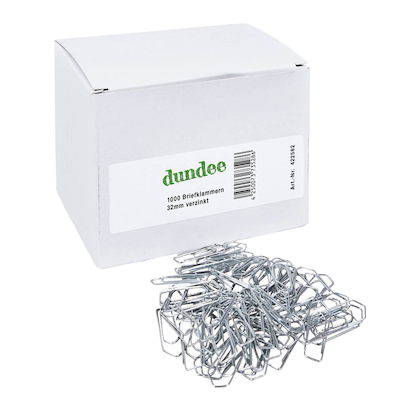 Artikelbild für dundee Büroklammern silber glanzverzinkt, 1.000 St., Artikelnummer 422582