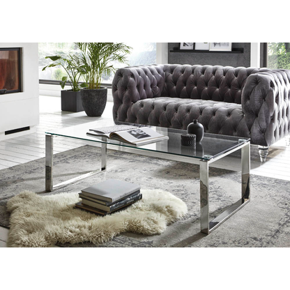 Artikelbild 3 für HAKU Möbel Couchtisch rechteckig Glas transparent 120,0 x 60,0 x 40,0 cm, 1 St., Artikelnummer 557423