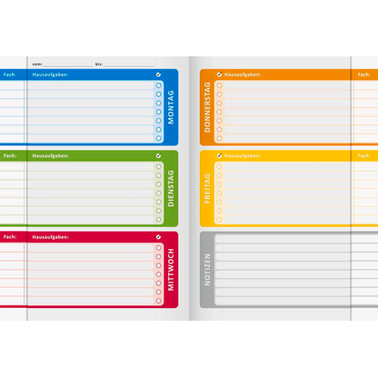 Artikelbild 4 für BRUNNEN Hausaufgabenheft Grundschule liniert DIN A5 ohne Rand, 48 Blatt, 1 St., Artikelnummer 775504
