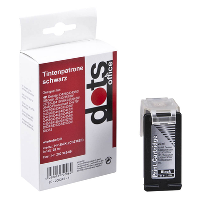 Artikelbild für dots schwarz Druckerpatrone kompatibel zu HP 350XL (CB336EE), Artikelnummer 200345