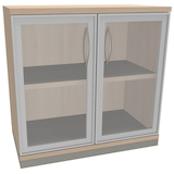 Artikelbild 1 für fm Aktenschrank Sidney, 4260267328842 akazie, Acrylglas klar 1 Fachboden 80,0 x 44,2 x 78,1 cm, Artikelnummer 564894