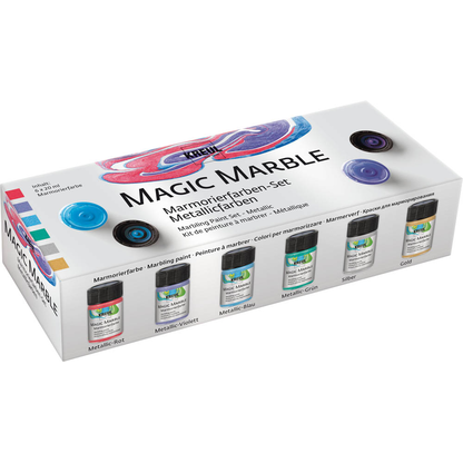 Artikelbild für KREUL Magic Marble Marmorierfarben farbsortiert 6 x 20,0 ml, 6 St., Artikelnummer 115697