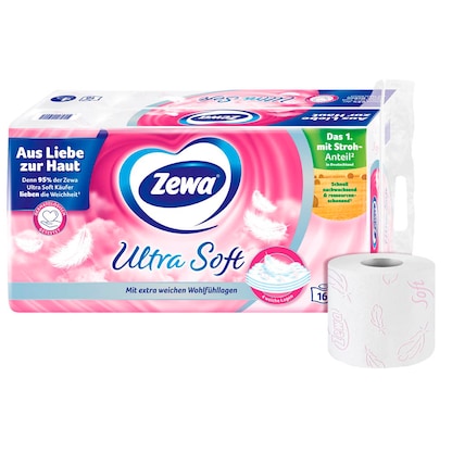 Artikelbild für Zewa Toilettenpapier Ultra Soft 4-lagig, 16 Rollen, Artikelnummer 614604