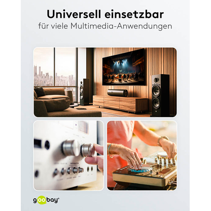 Artikelbild 11 für goobay Cinch Kabel 1,0 m silber, schwarz, 1 St., Artikelnummer 656007