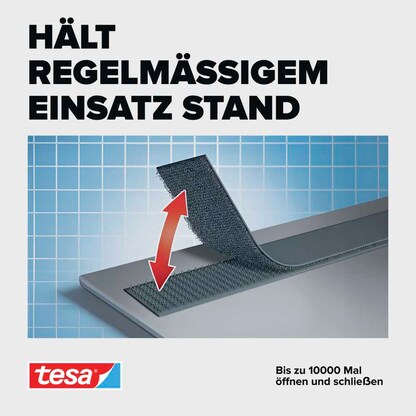 Artikelbild 3 für tesa Klettband ON & OFF® schwarz, 1 Rolle, Artikelnummer 724159