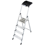 Artikelbild 1 für KRAUSE Stehleiter einseitig MONTO Secury mit Multi-Grip silber 4 Stufen, H: 160,0 cm, Artikelnummer 568923