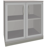 Artikelbild 1 für fm Aktenschrank Sidney, 4260267329009 lichtgrau, Acrylglas klar 1 Fachboden 80,0 x 44,2 x 78,1 cm, Artikelnummer 565103