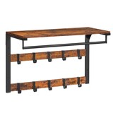 Artikelbild 1 für VASAGLE Wandgarderobe braun Holz 10 Haken 65,0 x 42,0 cm, Artikelnummer 289866