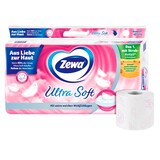 Artikelbild 1 für Zewa Toilettenpapier Ultra Soft 4-lagig, 8 Rollen, Artikelnummer 614622