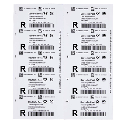 Artikelbild 3 für Deutsche Post 2,35 € Einschreibenmarken 