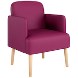 Artikelbild 1 für meet powered by PAPERFLOW Besuchersessel Brooks FTBROSC.23.19 lila Kunstleder, 1 St., Artikelnummer 687697