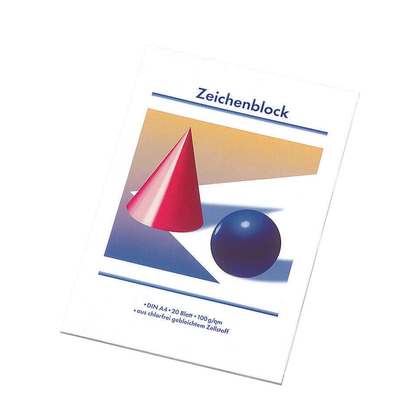 Artikelbild 3 für Zeichenblöcke Kugel und Kegel DIN A4 100 g/qm, 20 Blatt, 5 Blöcke, Artikelnummer 426148