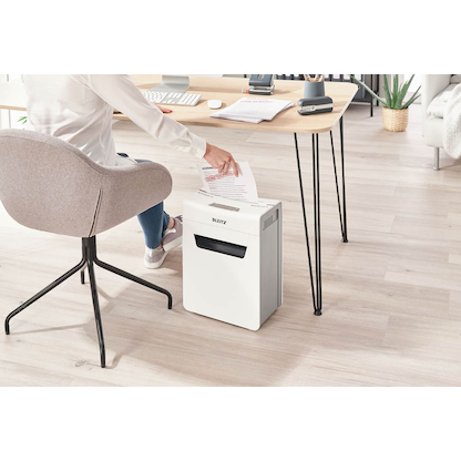 Artikelbild 7 für LEITZ IQ 8X Protect Premium Aktenvernichter mit Partikelschnitt P-4, 4 x 40 mm, bis 8 Blatt, weiß, Artikelnummer 436471
