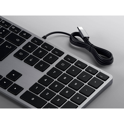Artikelbild 4 für SATECHI SLIM W3 Tastatur kabelgebunden grau, silber, Artikelnummer 720551