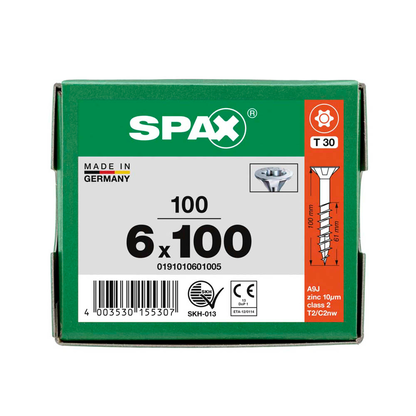 Artikelbild 8 für SPAX® Universalschrauben T30 Senkkopf WIROX 0191010601005 6 mm x 100 mm, 100 St., Artikelnummer 395622