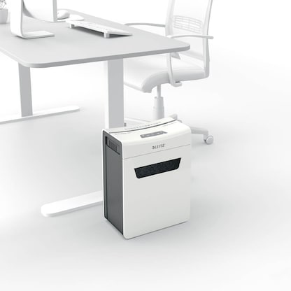 Artikelbild 9 für LEITZ IQ 8X Protect Premium Aktenvernichter mit Partikelschnitt P-4, 4 x 40 mm, bis 8 Blatt, weiß, Artikelnummer 436471